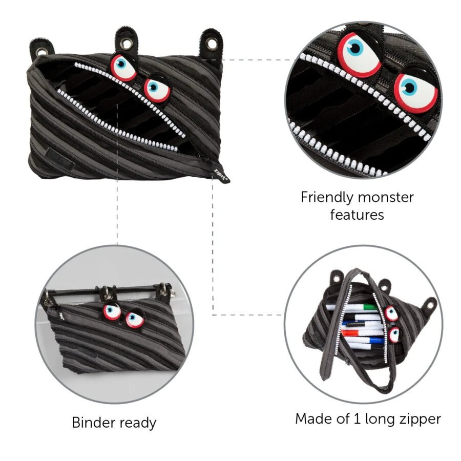 Wildlings 3 Ring Pouch, Black
